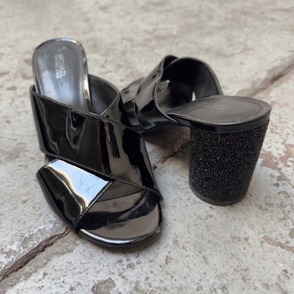 MICHAEL Michael Kors Slide Mule with Black Crystal Heel 8 - Picture 8 of 10